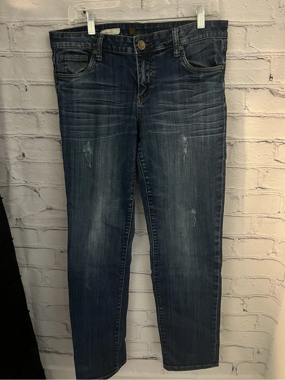 Kut from the Kloth Women's Skinny Jeans in Dark Blue Wash